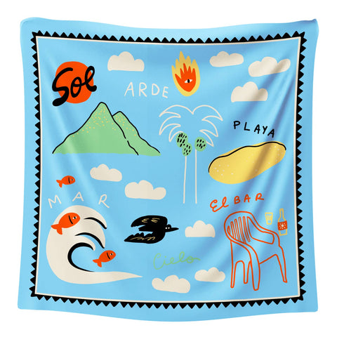 Maxi satin scarf - The Summer