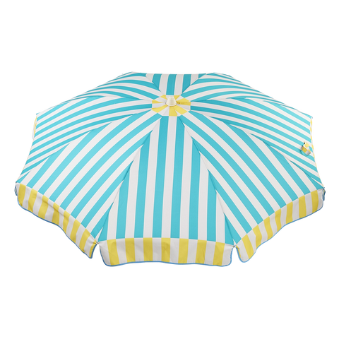 Striped beach umbrella
