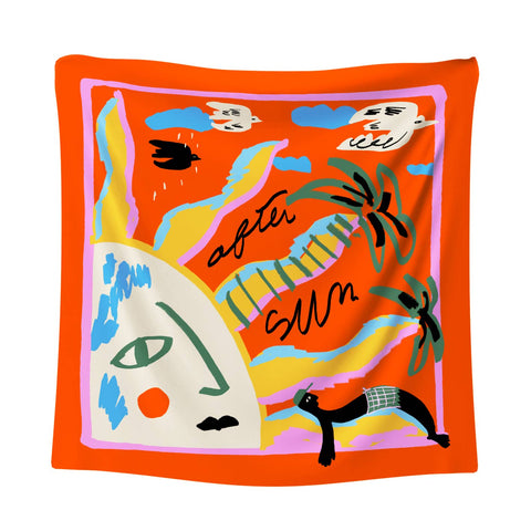 Medium satin scarf - After Sun
