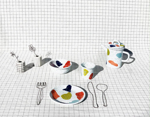 Kids enamel plate