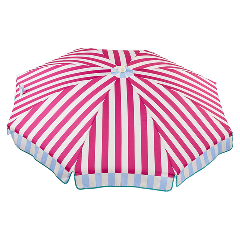 Striped beach umbrella