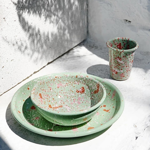 Large enamel bowl