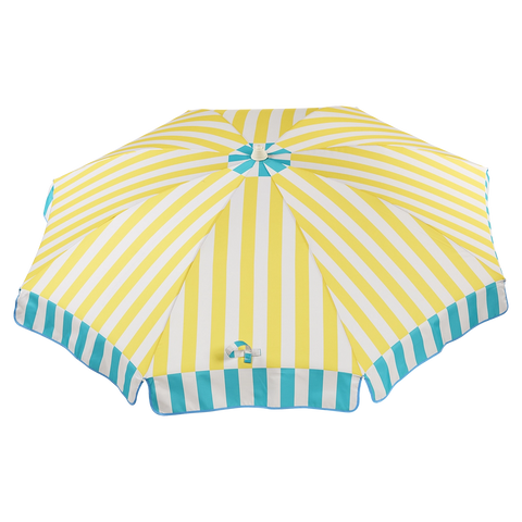 Striped beach umbrella