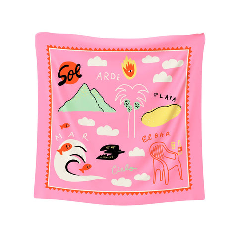 Satin bandana - The Summer Pink