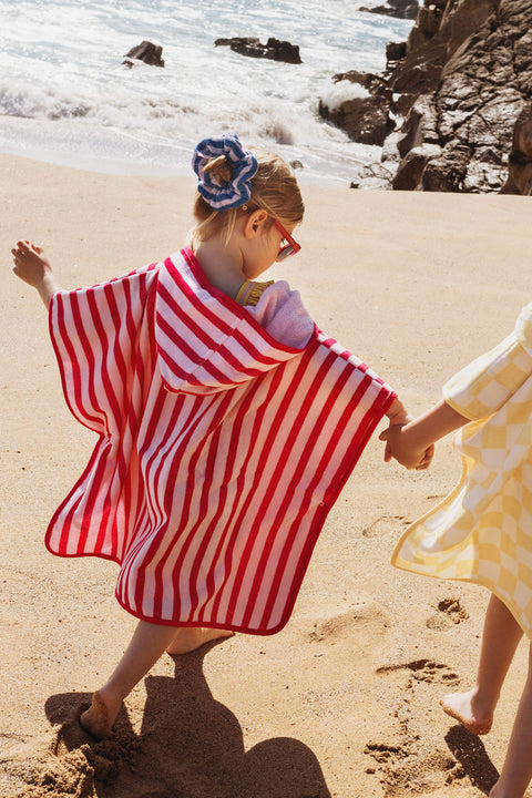 Kids towelling poncho