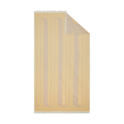 Laes Bridge Turkish Towel  - Beach Towel - yellow and beige - shop now