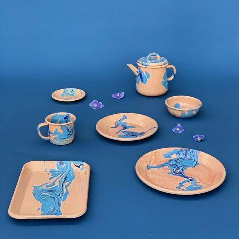 Square enamel dish