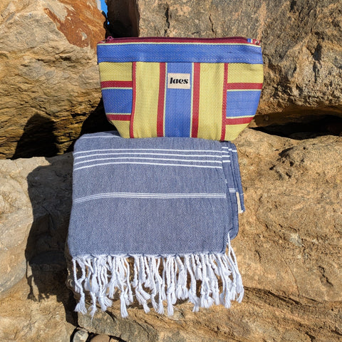 Beach pouch and towel set